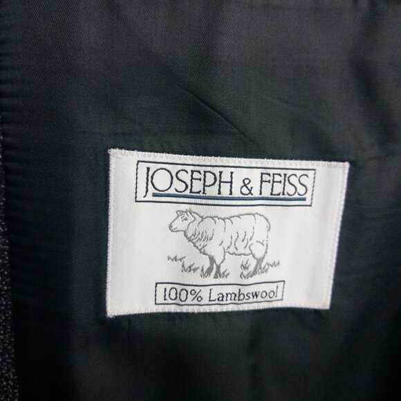 Joseph & Feiss 45R Lambswool 2 Button Gray Multicolor Textured Blazer Sport Coat - Picture 8 of 12